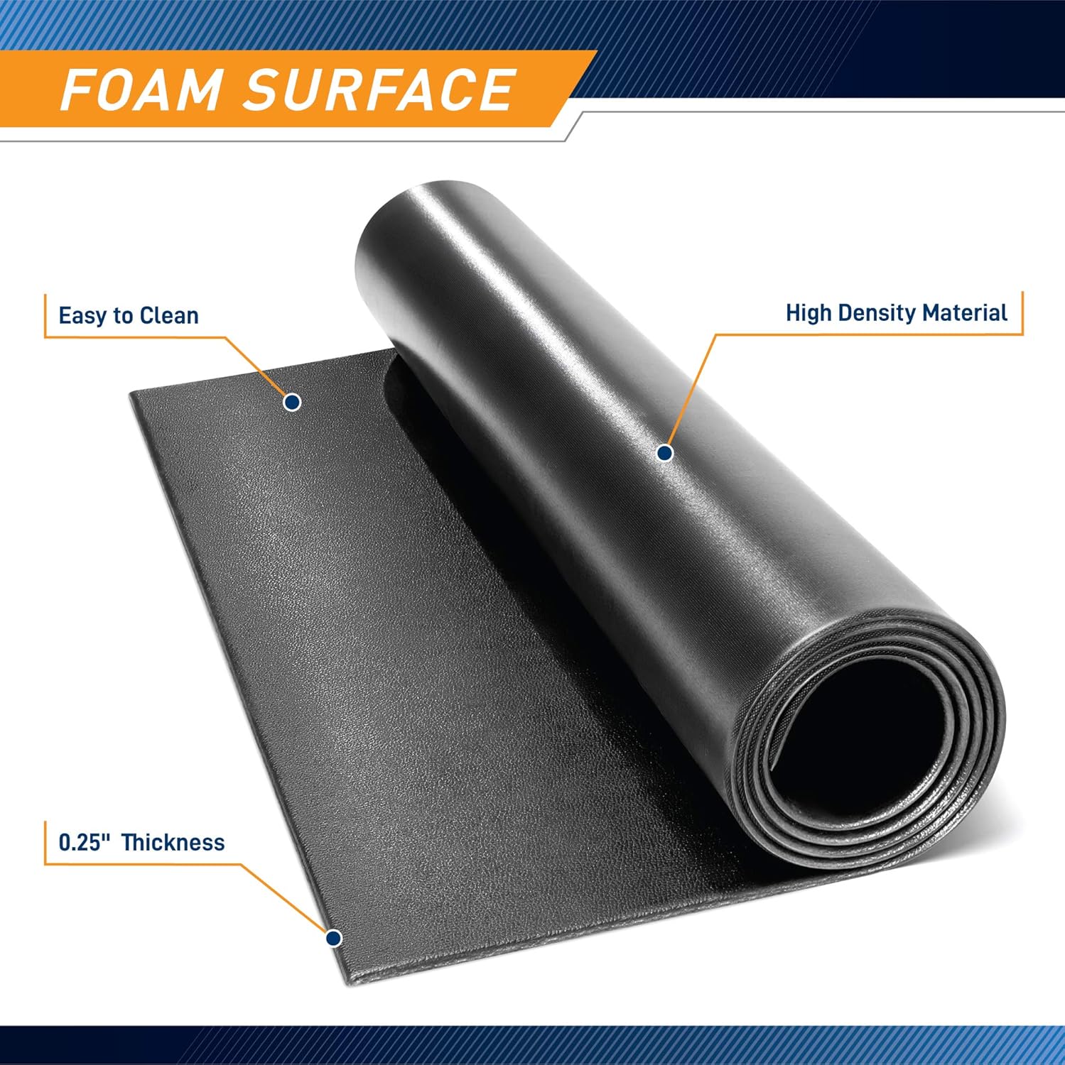 Fitness Equipment Mat and Floor Protector Compatible for Treadmills, Elliptical, Exercise Bikes, Stationary Cycles