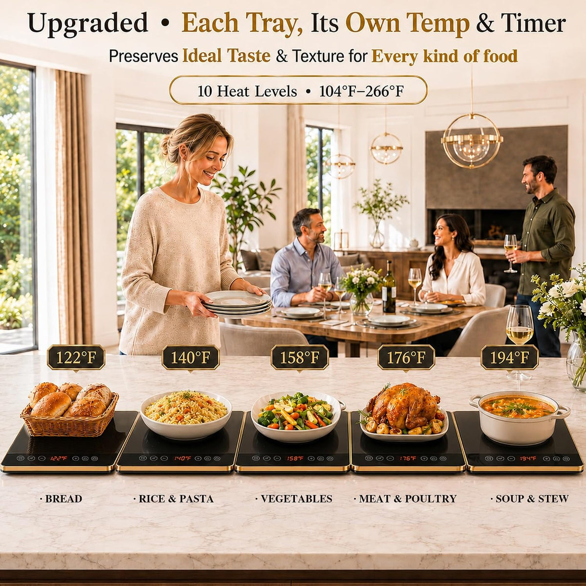 Warming Trays for Buffets Party Extra Large 51"x15", Warming Mat for Food
