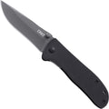 Drifter Everyday Carry EDC Pocket Folding Knife with Liner Lock: Stainless Steel Plain Edge Blade, G10 Handle, Pocket