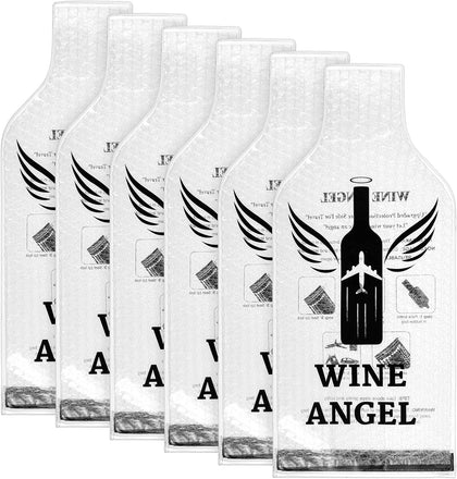 Reusable Wine Protector Travel Bag (6-pack) - Unbreakable Bottle Shipping Sleeve, Leak Proof & Double Layer Wine