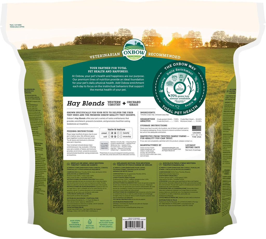 Timothy Hay & Orchard Blend, Rabbit & Guinea Pig Hay, USA, 40 oz
