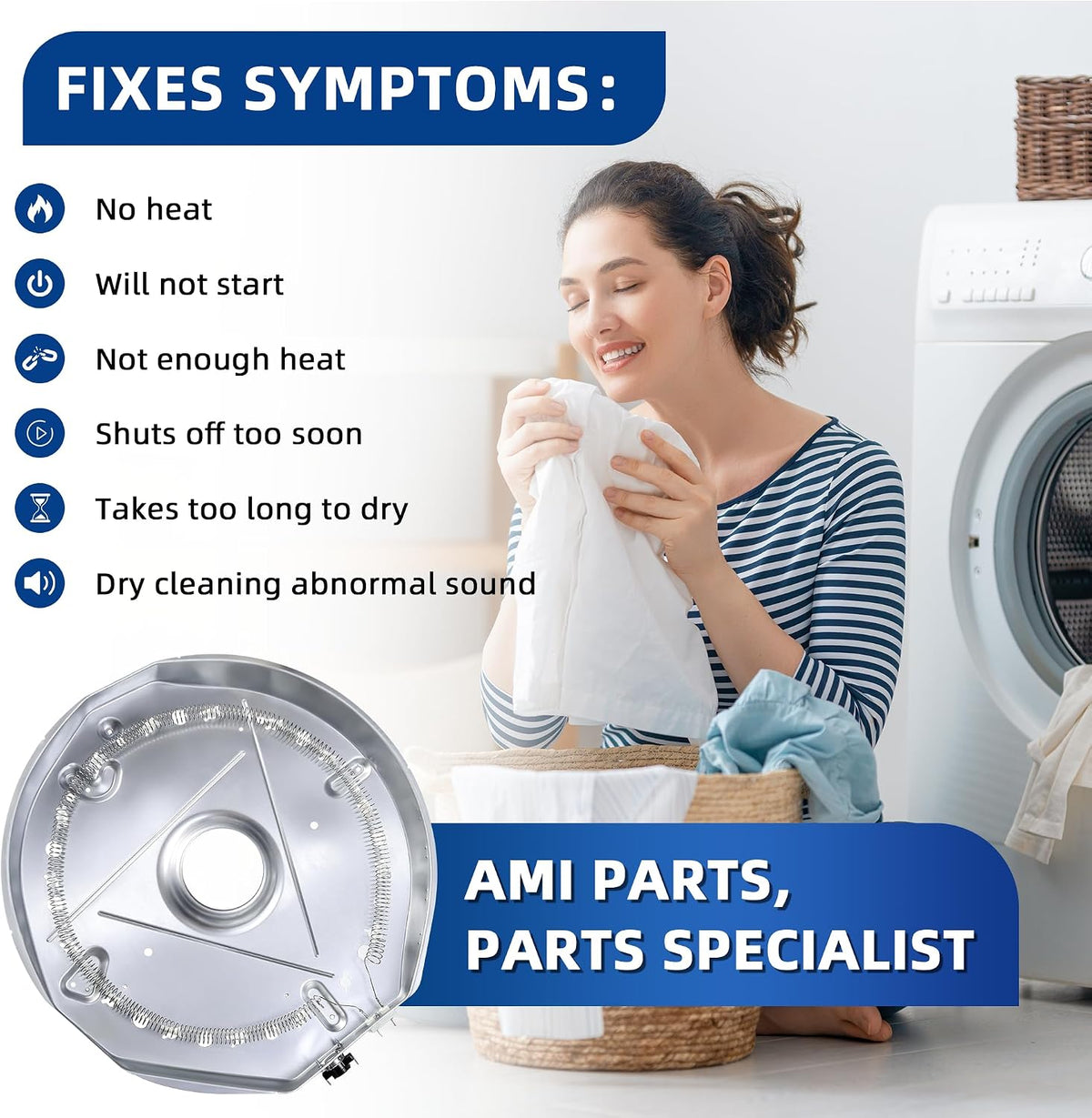 AMI PARTS 131553900 Dryer Heating element Assembly