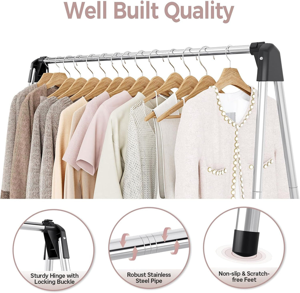 Clothes Drying Rack Foldable, Portable Clothes Rack for Travel | Stainless Steel, Folds Flat to Storage, Lightweight