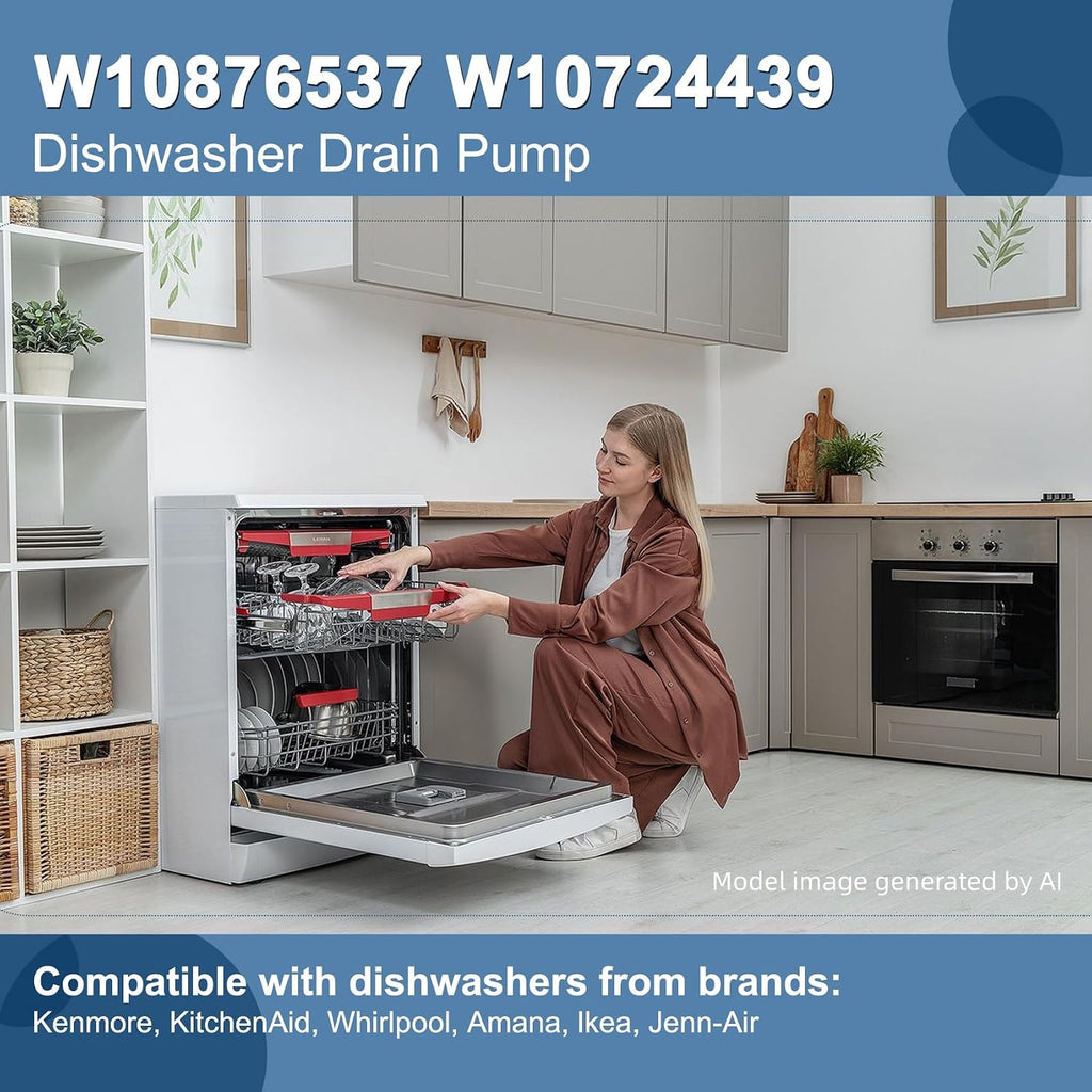 W10876537 W10724439 Dishwasher Drain Pump