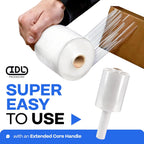 5" x 1000' Stretch Wrap Mini Roll, 80 Ga (12-Pack) - USA-Made