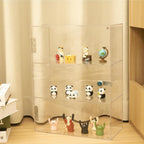3 Shelf Locking Display Case with Key, Acrylic Countertop Cabinet | Clear dustproof lockable showcase, vitrinas para