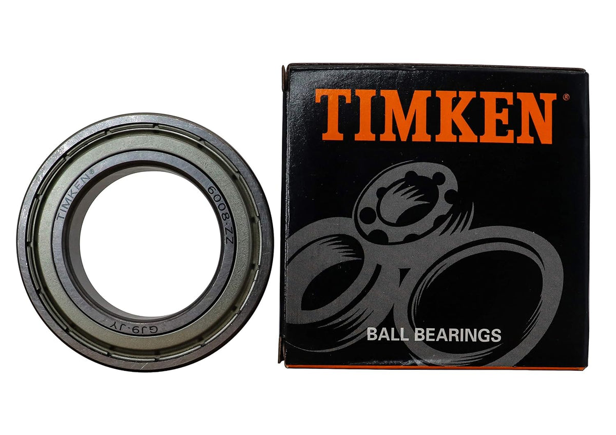 TIMKEN 6008-ZZ 2PACK Double Metal Seal Bearings 40x68x15mm, Pre-Lubricated and Stable Performance and Cost Effective, Deep Groove Ball Bearings