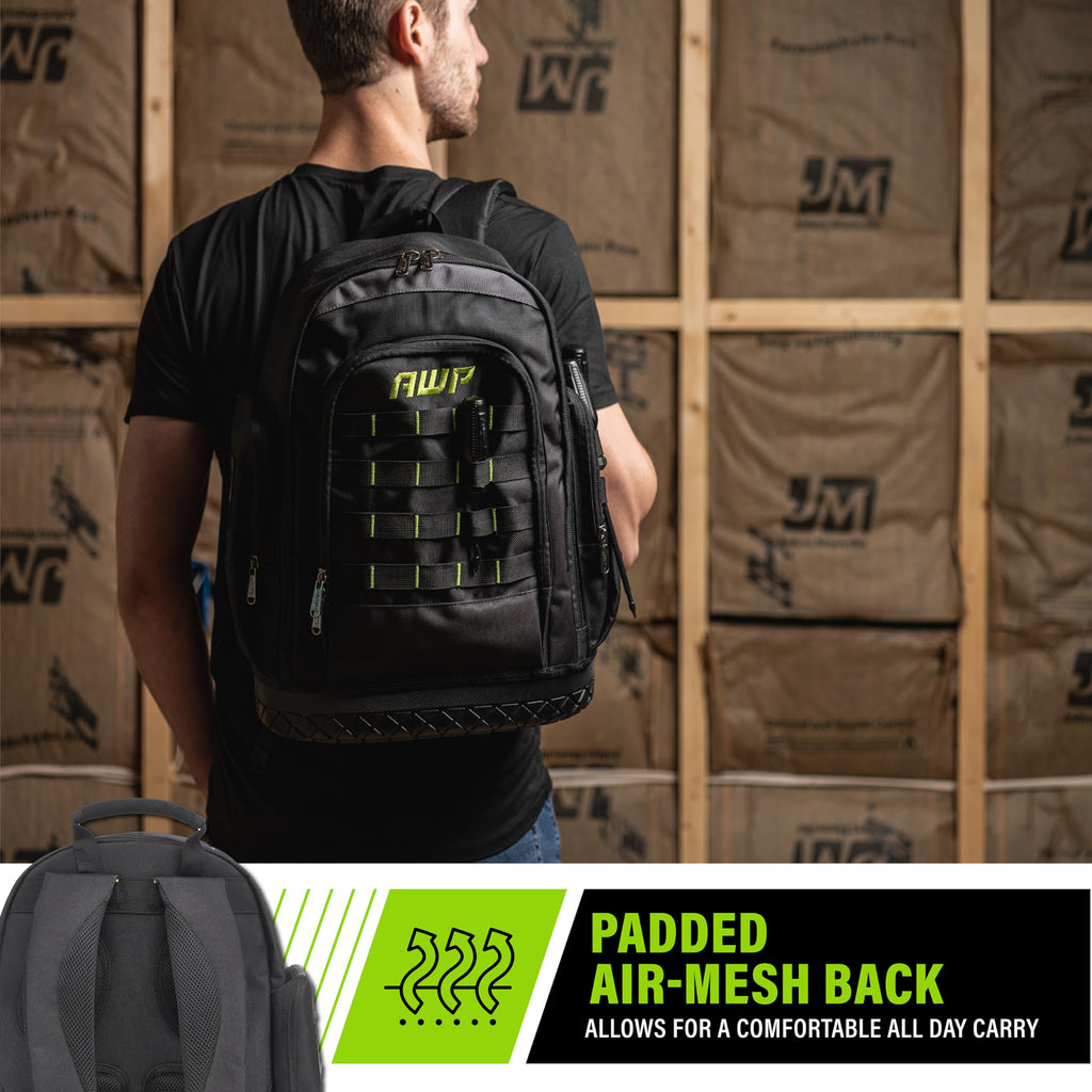 Extreme Tool Backpack, 23 Tool Storage Pouch Pockets, 1 Pack, Black