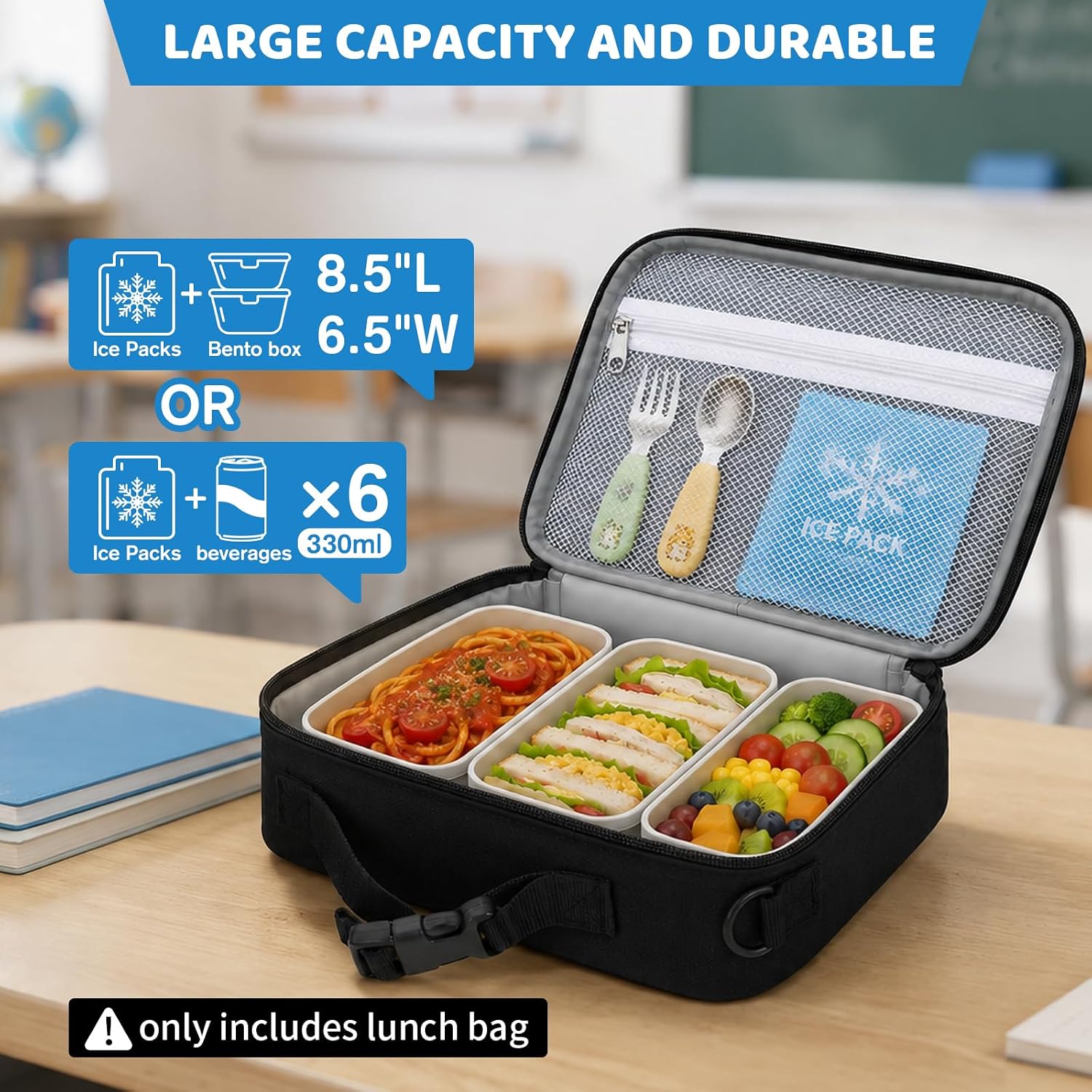 Game Console Insulated Lunch Bag lonchera for Teen Boys Girls Kids, Reusable Large Capacity Gamer Lunch Box with name