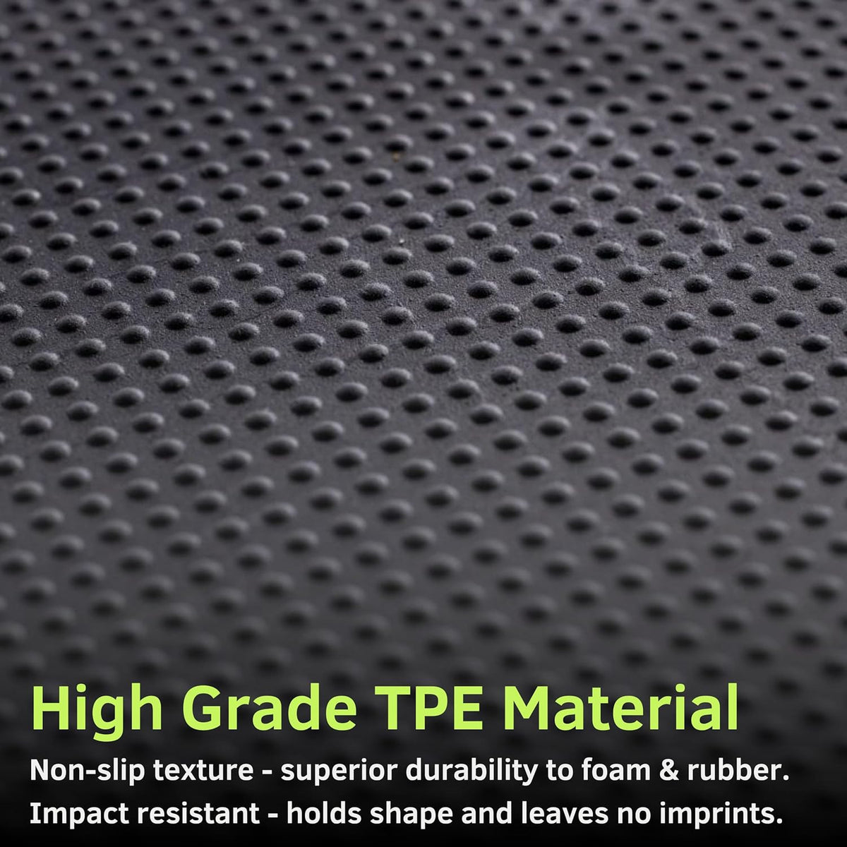 Performance Series Interlocking Floor Tiles - Durable ½ in TPE (Rubber Like, NOT Foam, no Odor) - Gym Flooring for
