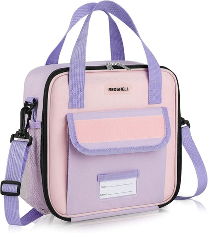 Lunch Box Kids, Large Insulated Lunch Bag for Girls, Purple | Tactical Style, Cooler Lunchbag, Square Toddler
