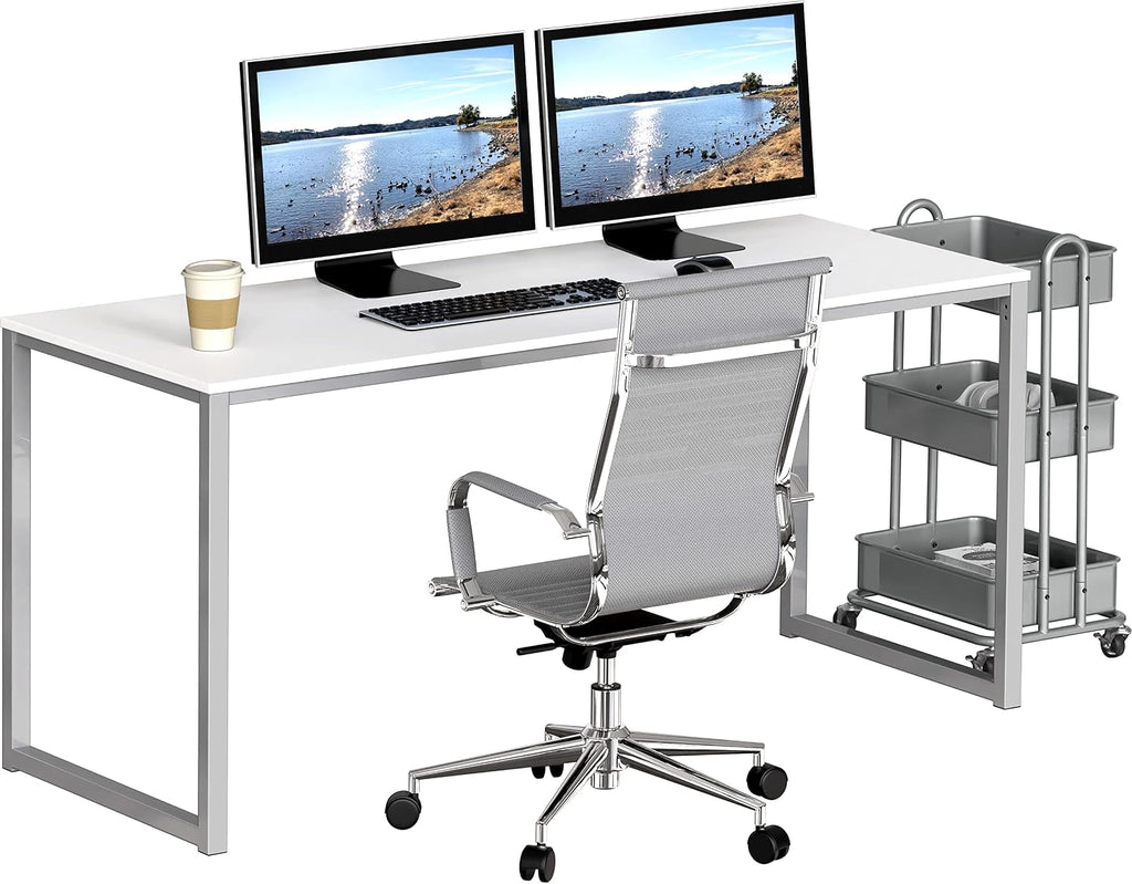 Mission 55-Inch Home Office Computer Desk, White