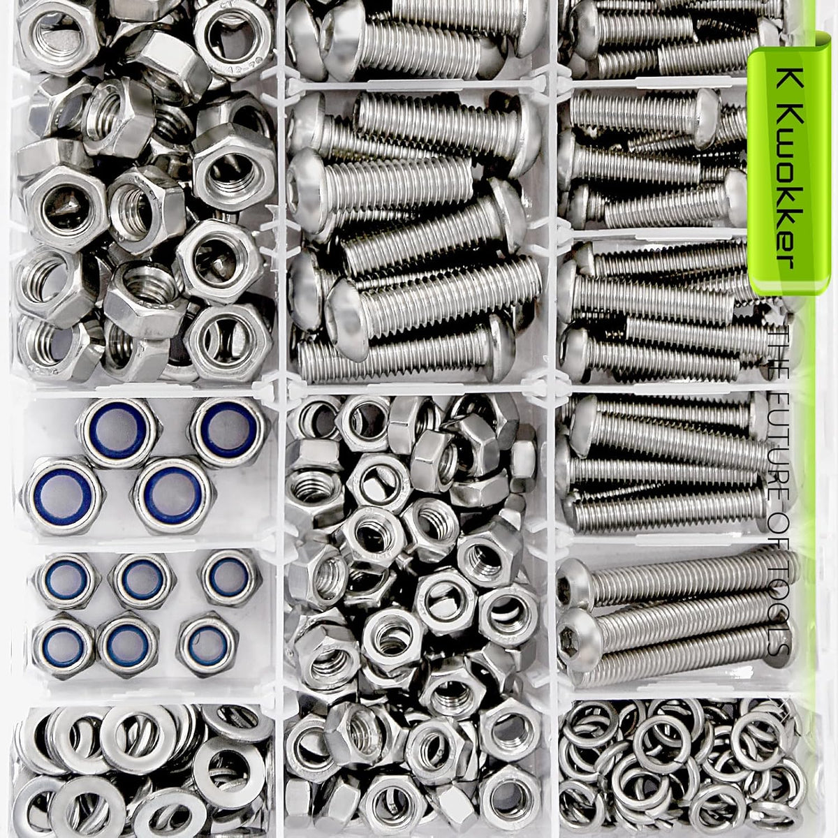 500Pcs M6 M8 Button Head Hex Socket Metric Screws Assortment Kit