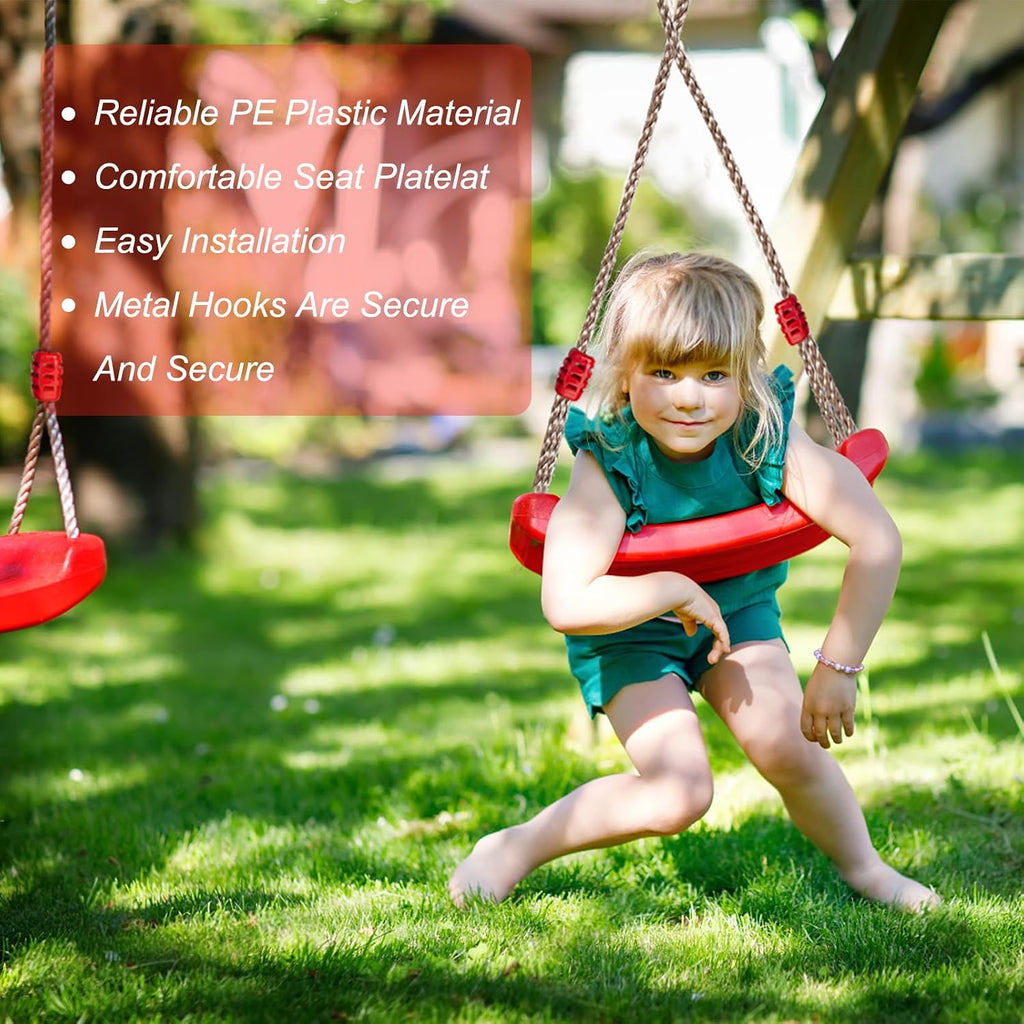 Tree Swing Seat, Swing Set Accessories for Kids Outdoor & Indoor Playground, Red