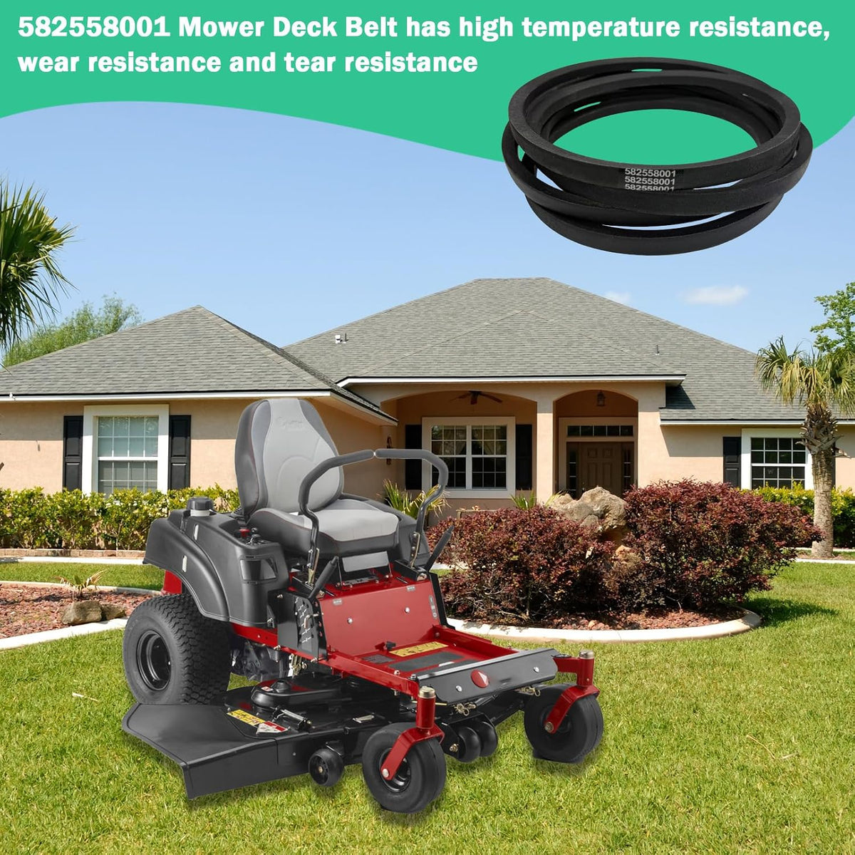 582558001 Deck Belt Replacement for Husqvarna Z248F 48 Inch Zero-Turn Mower