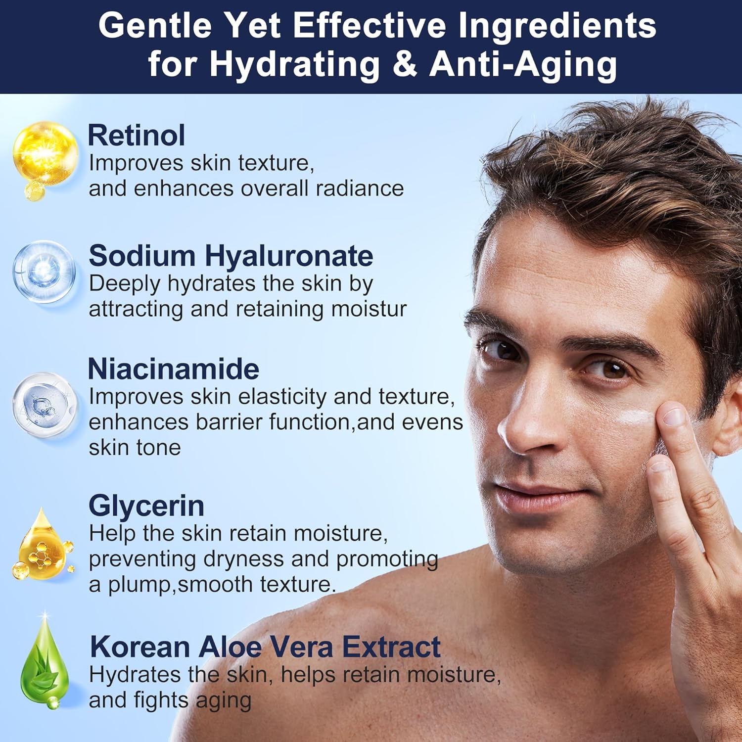 Fathers Day Gifts for Dad Husband,Skin Care for Men, Hydrate, Firm, Anti-Aging & Wrinkle Mens Self Care Facial Face