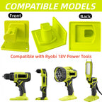 10 Pack Tool Drill Mount Holder Compatible with Ryobi 18V Power Tool
