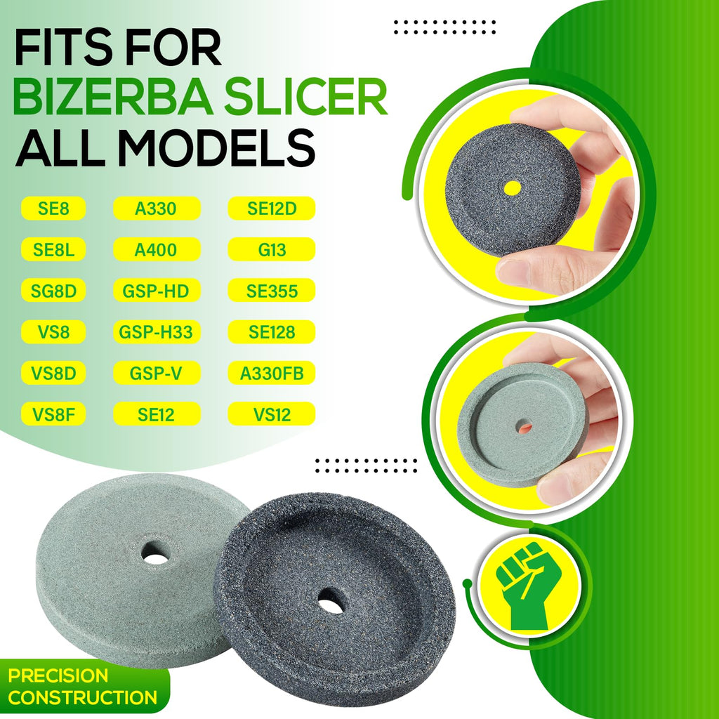 Grinder Sharpening & Honing Stone Set For Bizerba Slicer All Models