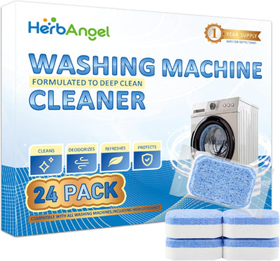 Washing Machine Cleaner Tablets 24 Pack – Deep Cleaning Descaler