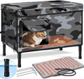 6 Layers Ultra Sturdy Cat Houses for Outdoor Cats, 100% Waterproof with 900D Oxford Fabric & Fully Insulated