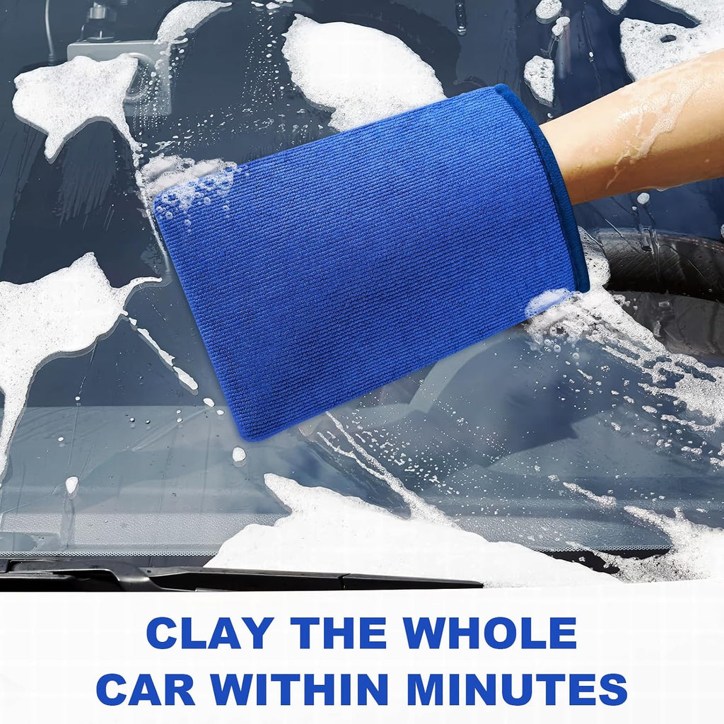 Clay Mitt Auto Detailing 2 Pack, Fine Grade Microfiber Car Clay Bar Mitt, DIY Detail Tool & Kit Car Detailing