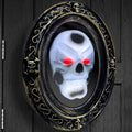 [ Motion Activated & Light Sensor Design ] Halloween Animatronic Talking Haunted Mirror with Creepy Sound and Light