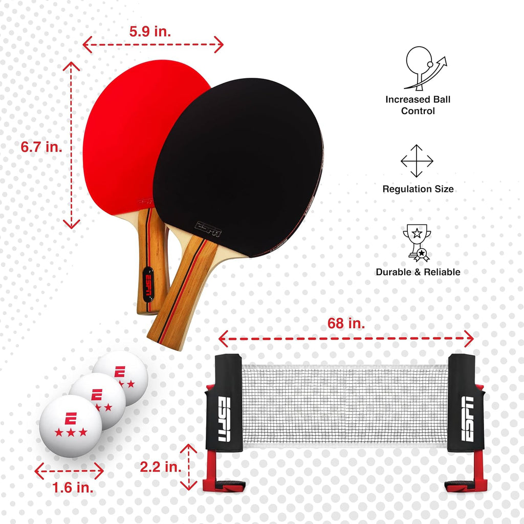 Ping Pong Set, Table Tennis Ideal for Family Games and Game Night
