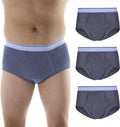 Incontinence Underwear for Men - Reusable & Washable Men's Bladder Control Briefs with Regular Absorbency - Leak