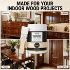 Water Based Polyurethane Clear Coat for Wood, High Gloss Varnish & Sealer