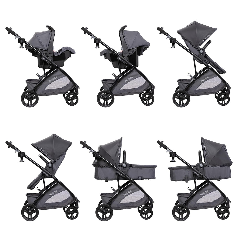 Passport Switch 6-in-1 Modular Stroller Travel System with EZ-Lift Plus Infant Car Seat, Dash Pink
