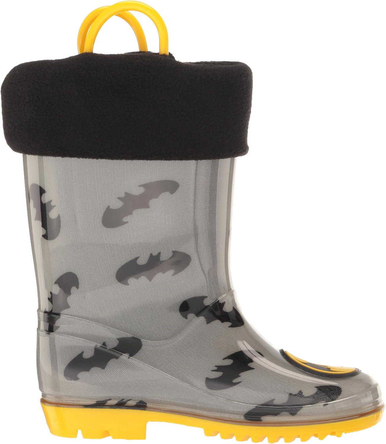 Boys' Dc Comics Batman Kids Rain Boots With Soft Removable Liner