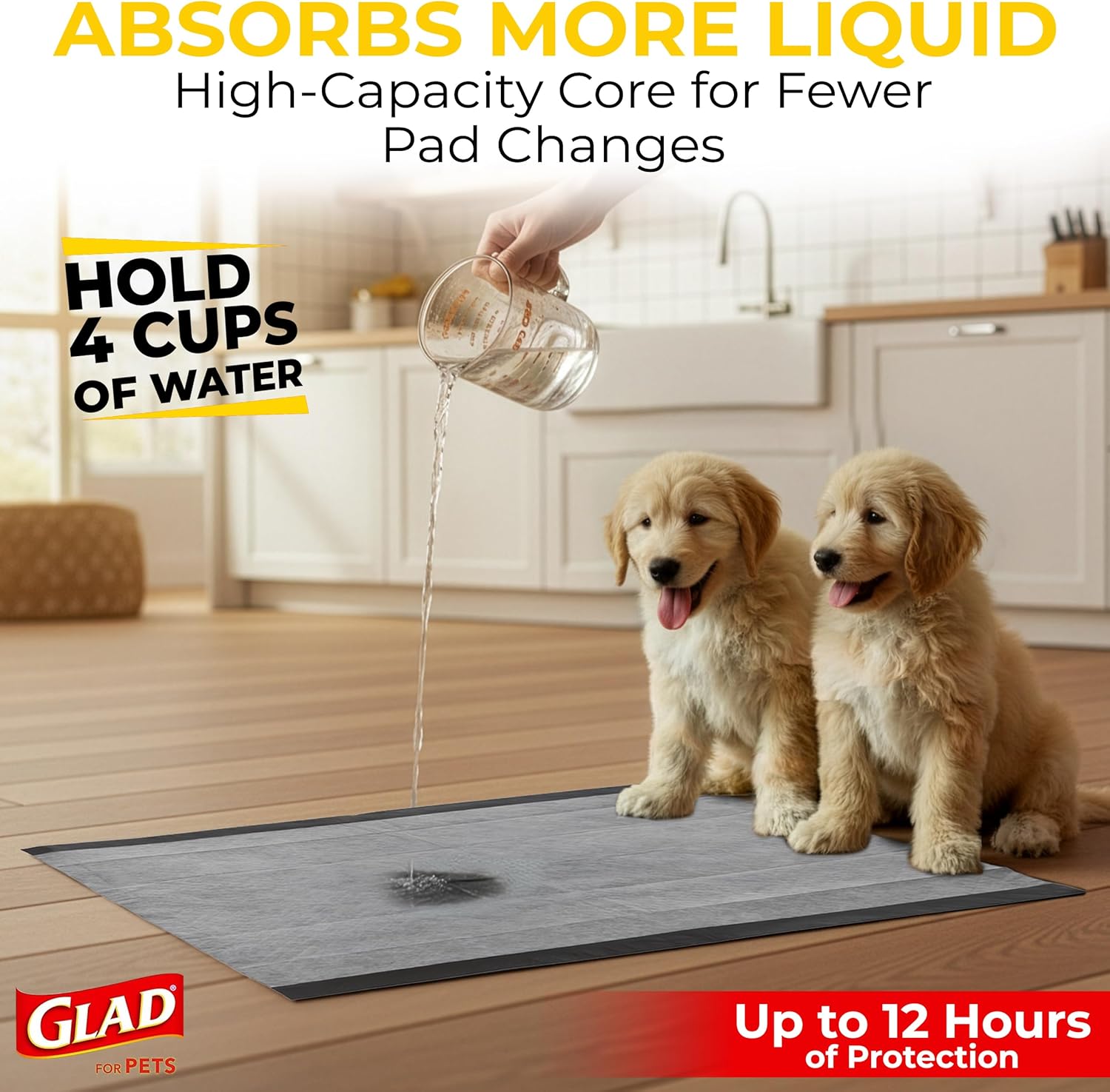 for Pets Extra Large Charcoal Training Pads for Dogs and Puppies, Activated Carbon Odor Control, 6-Layer Absorbent