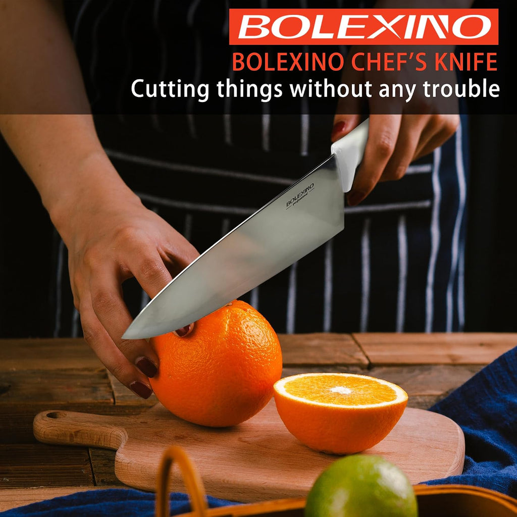 8" Chef Knife, Professional Kitchen Knife with Grip