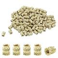 100 Pcs M3x5.7x4.6 Threaded Inserts, Brass Knurled Nuts