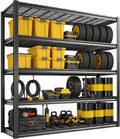5-Tier Garage Shelving,72''H*36''W*16''D Metal Storage Shelf,2-in-1 Adjustable 3020 lbs Heavy Duty Shelves