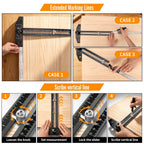 GRENPRO Combination Speed T-Square Ruler Angle Finder Woodworking Tools