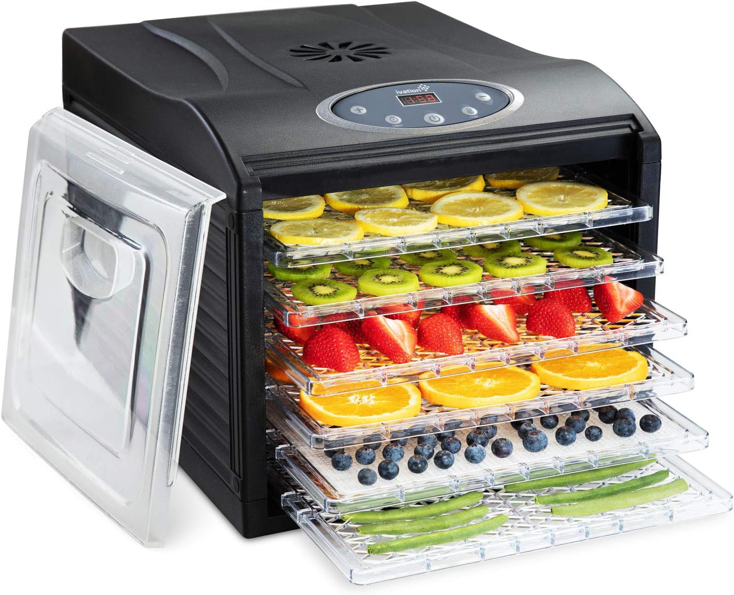 6 Tray Food Dehydrator for Beef Jerky, Digital Timer