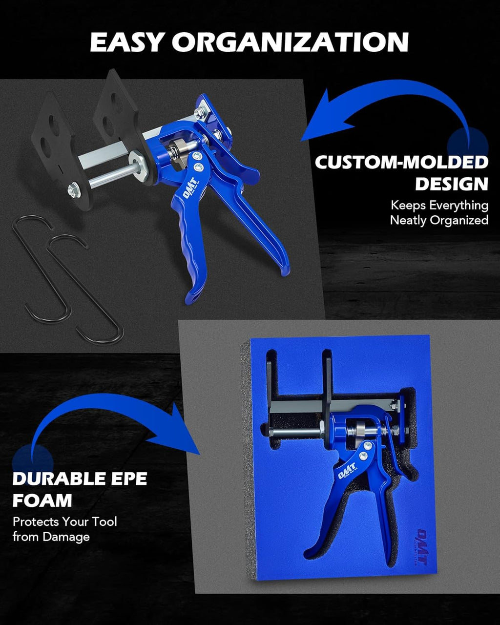 OMT Brake Caliper Piston Compressor Tool for Single Dual Quad Pad