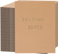 80 PCS Corrugated Cardboard Sheets,8.5x11 In Flat Cardboard Board