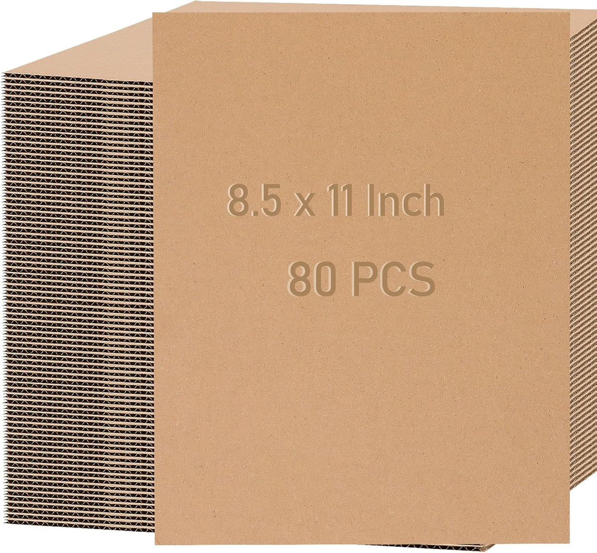 80 PCS Corrugated Cardboard Sheets,8.5x11 In Flat Cardboard Board