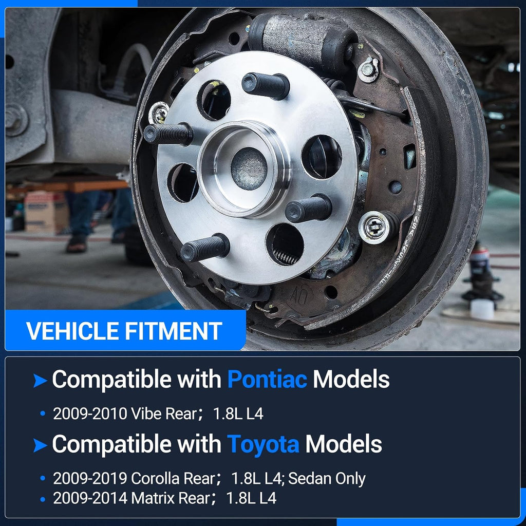 Autoround 512403 Rear Wheel Hub Assembly Fit for Toyota Corolla 2009-2019
