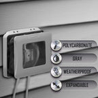 TayMac 2-Gang Expandable Weatherproof In-Use Cover, Gray, EXTRA DUTY
