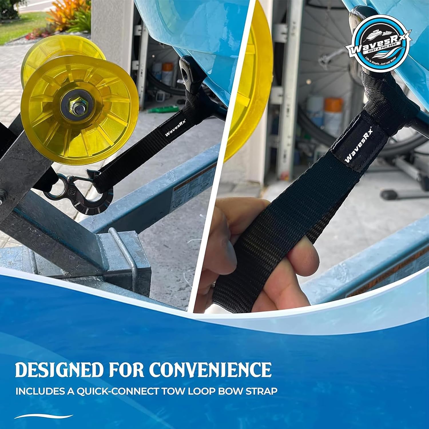 Soft Loops Jet Ski Cleats | Secure Loop Straps for Attaching Docking Bumpers, Fenders, Anchoring Line, Bungee & Dock