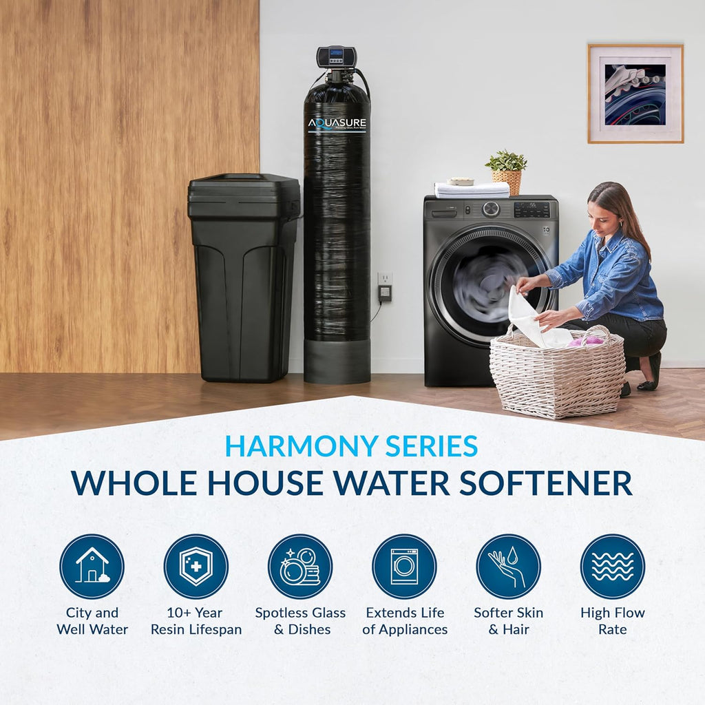 Harmony Series 40,000 Grains Whole House Water Softener with High Performance Automatic Digital Metered Control Head