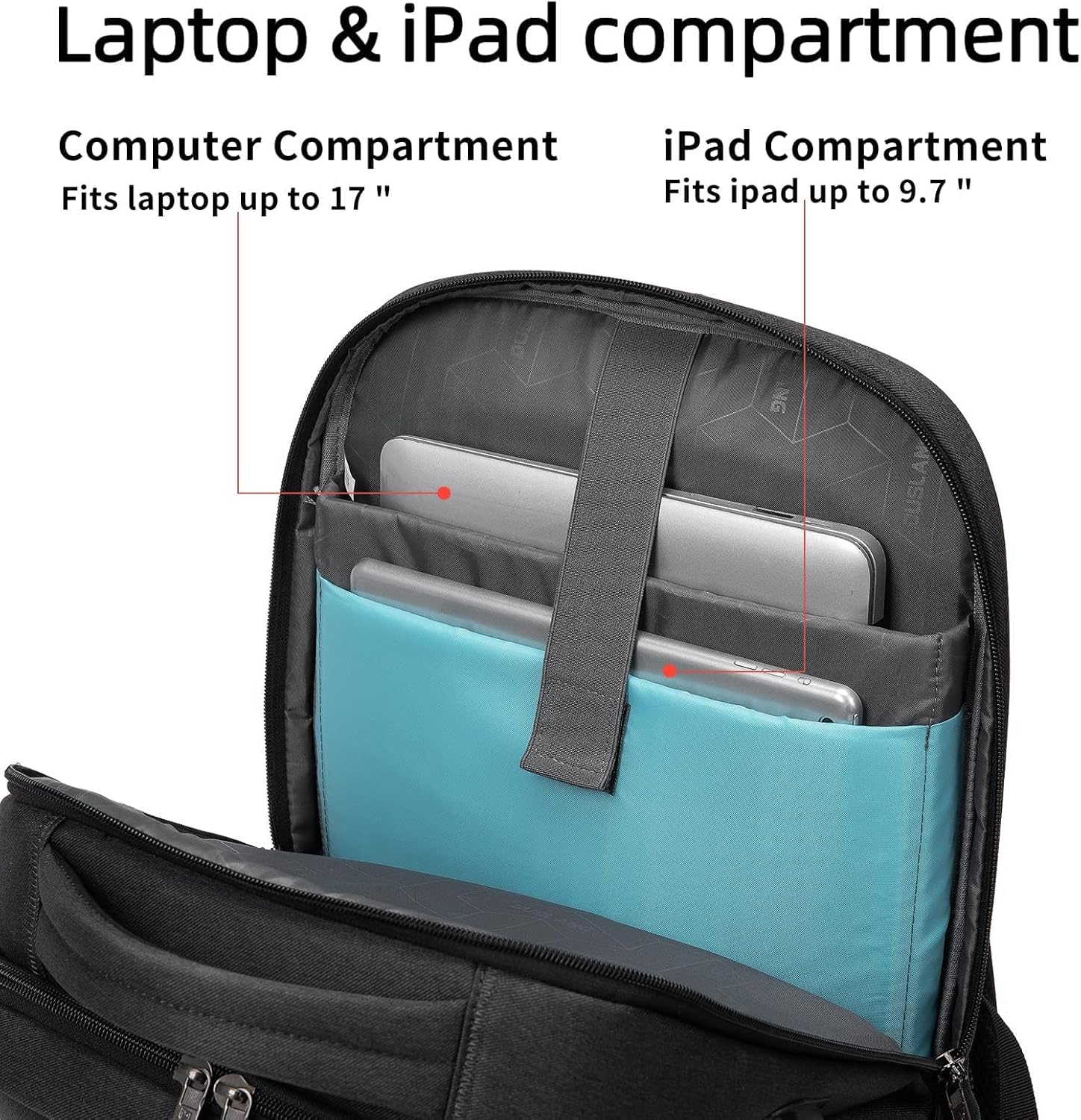 17 Inch Laptop Backpack for Travel Water Resistant College Backpack for Men/Women Laptop Bag with USB Charging