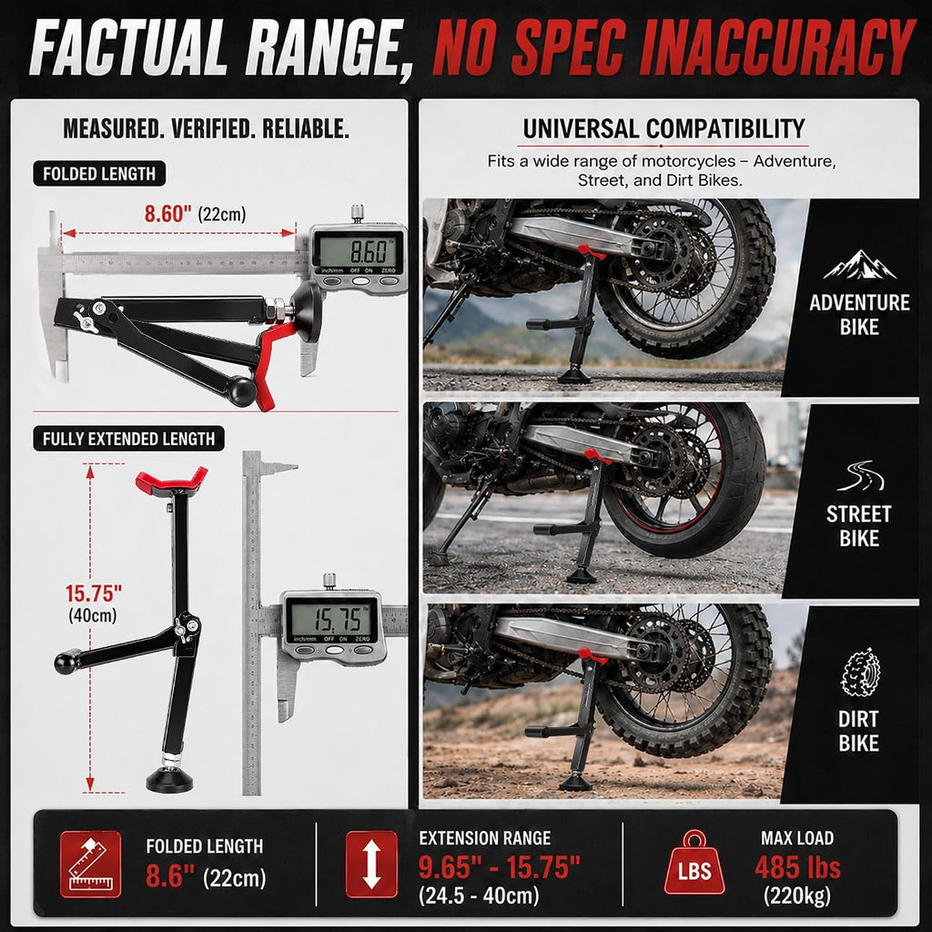 Universal Portable Motorcycle Stand Lift Chain Cleaning Kit with Brake Holder Wheel Stand Lift Jack