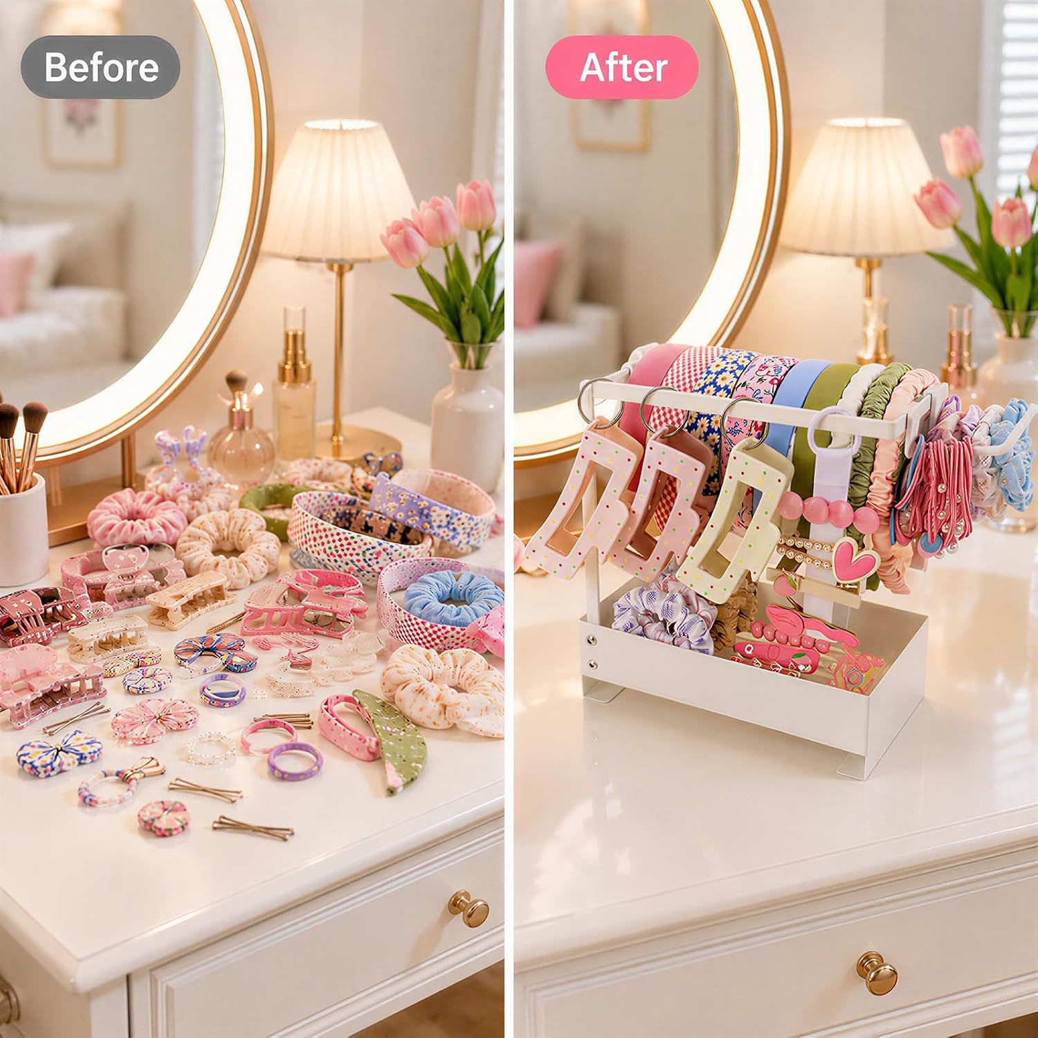 Girls Hair Accessories Organizer Headband Holder Storage for Hair Clip Tie | Hair Accessory Organizer Hair Stuff