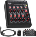 8-Channel Bluetooth Mini Line Mixer with USB Audio Interface - 8 Mono/Stereo Switching Inputs | Ultra-low Noise