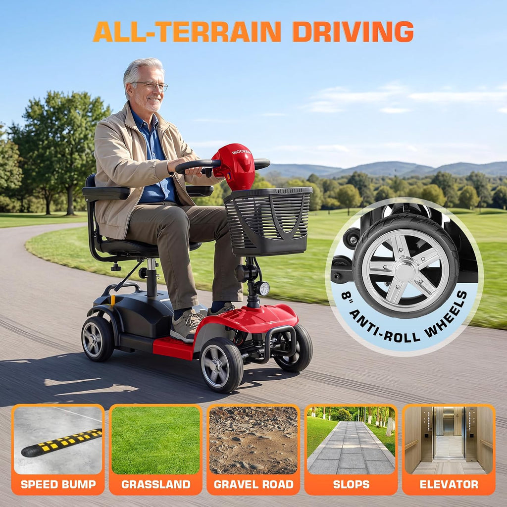 4-Wheel Mobility Scooter for Seniors, Adults, Elderly