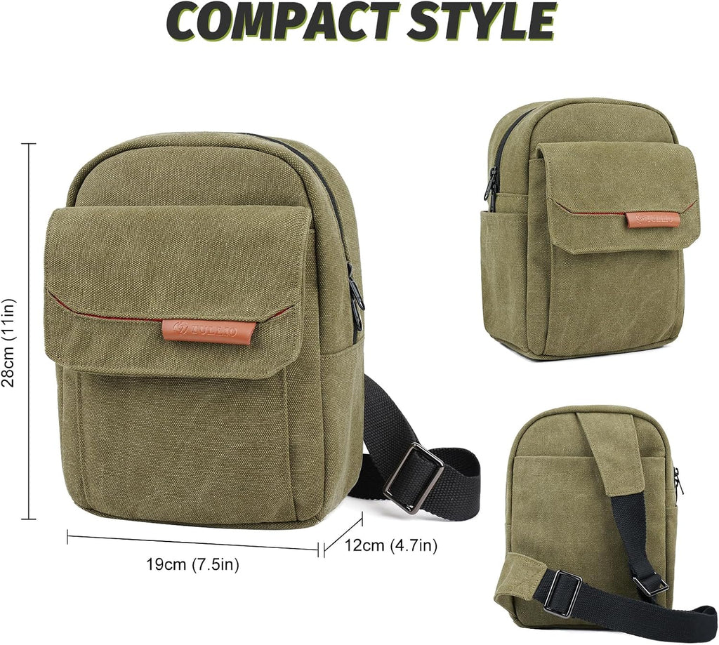 Camera Bag Purse Small Sling Crossbody Shoulder Case for Women Men | Waterproof 16A Canvs Compact Lightweight